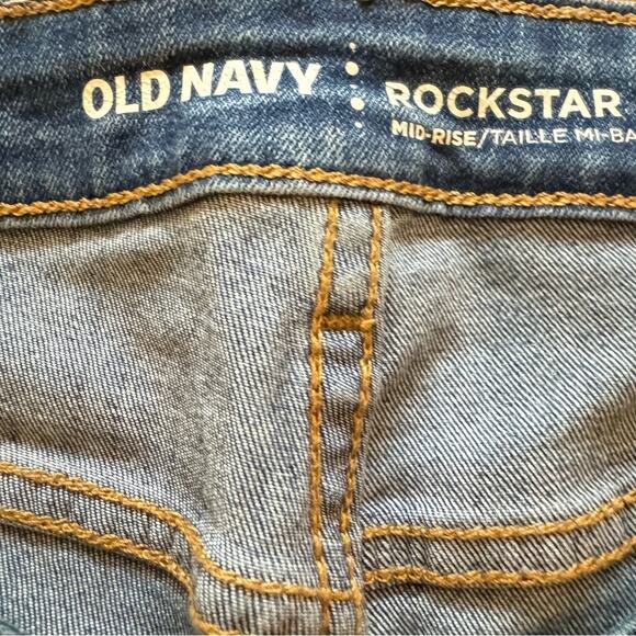 Old Navy medium wash mid rise distressed jeggings pants size 10 long
 b11 - Picture 2 of 5